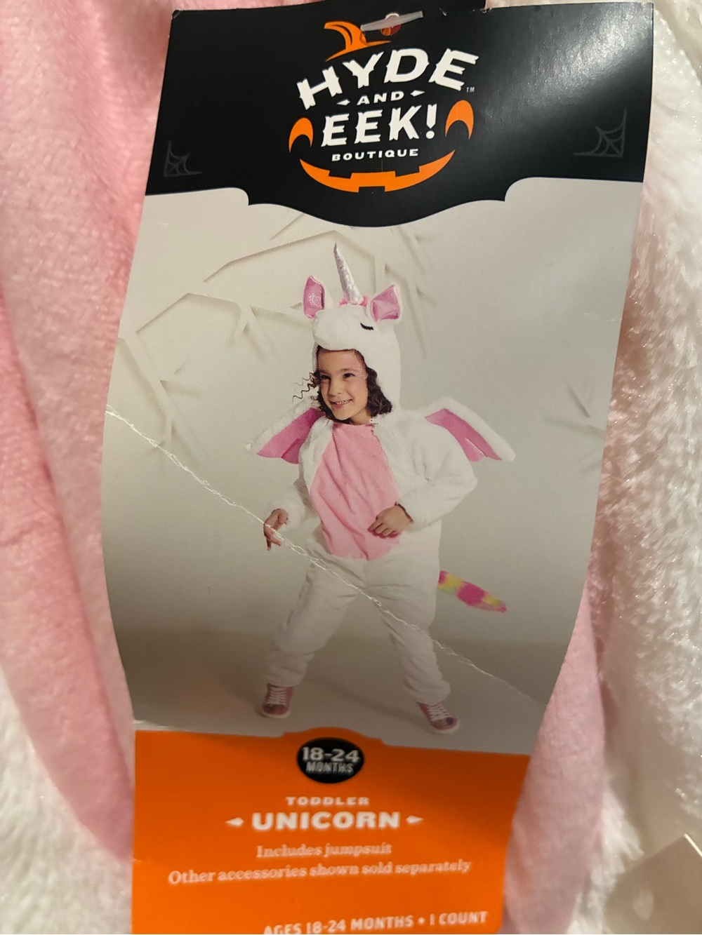 Toddler White & Pink Unicorn Costume